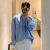 梵牧罗夏季条纹衬衫长袖宽松美式薄款日系百搭韩国男装潮流设计感 蓝色:条纹 M
