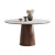 木荻北欧实木圆形餐桌椅组合创意圆形设计师款现代简约家用小户型餐桌 1.2米实木岩板餐桌 一桌六椅