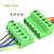 PAKAN 免焊式 对接式接线端子 KF2EDG 5.08 间距5.08MM 对插式 3P 插头+插座 (1套)