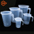 金固牢 加盖塑料量杯 带把手pp刻度杯计量杯 KZS-115 500-5000(共五个套装) 