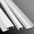 驭舵铝合金u型槽白色烤漆吊顶背景墙卡槽金属装饰线条腰线收边条压条U XU8.0瓷白色2.5米/支