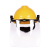 仁聚益MSA10121266 V-Gard头盔式防飞溅面罩框架面屏组合 1012126610115836套装含黄色安全帽