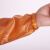 PVC耐酸碱加长防腐蚀防油工业水产杀鱼防硫酸劳保套袖 棕色
