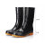 苏识 黑色中筒防水雨靴筒高30cm 单鞋款；S-S042-37