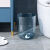 定制垃圾桶客厅亚克力PET透明厕所厨房创意大容量办公室卧室纸篓 12L灰蓝色+50只垃圾袋 默认发渣男