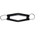 LISMkn95口罩3d立体透明唇语鱼型口罩防护不勒耳可视化无纺布聋哑人 黑色10个装 均码