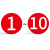 安燚 红底白字（磁性1-20） 数字号码牌编号亚克力贴磁性号牌自粘磁力机器标牌圆牌序号牌GNG-521