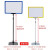 洛港 银色杆+A4蓝色边框 立式标示牌A4海报框仓库落地支架标识牌超市价格牌