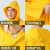 黄色连体雨衣PVC带帽贴布长款雨衣套装涂层防水服雨披IMPA190431 黄色 M