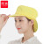 谋福（CNMF）222 食品厂车间劳保防尘帽食品帽子卫生透气网帽（黄色头顶布 ）