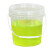 希万辉 塑料外卖打包装桶果酱桶塑料桶带盖密封小桶子胶水桶 5L矮款 （2个）