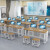 勇夺 机房学校教室微机房双人学生课桌含凳1200*600*750mm