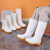 宇禄九州YA-165白色加绒款耐磨防滑雨鞋卫生靴防油加棉雨靴