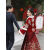 宣骄秀禾服冬季新中式国风敬酒服新娘结婚改良红色明制汉服马面裙套装 168 披肩外套 S