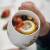 优器生活 日本进口可爱水杯咖啡杯少女陶瓷早餐杯子家用情侣杯 和蓝花猫马克杯-红色