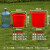 汉河 清洁水桶牛筋水桶塑料加厚双耳担水桶 小号红色双耳桶2个(总容量80斤