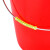 标燕 【17.5L无盖款】塑料手提水桶红色大小水桶带盖子耐摔ZTTST-1216