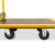 海斯迪克 HK-667 平板车搬运车折叠小推车拉货轻型钢板手推车 大号黄黑88*58cm