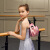 三沙（sansha）儿童舞蹈包芭蕾舞单肩挎包PU防水斜挎包现代舞收纳包大容量 KBAG4 粉色
