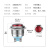 汇君 22mm复位半氧化开关点动金属按钮防水螺丝脚 平面黄色