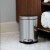 美国Simplehuman 厨房卫生间不锈钢脚踏板式垃圾桶分类4.5/6/10 L 抛光不锈钢  4.5升