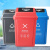 宽选工品 塑料摇盖大号垃圾桶 户外环卫加厚分类垃圾箱 商用办公室物业学校垃圾桶 规格:绿色 100L加厚无盖