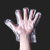 杰孚一次性手套透明塑料加厚级商用pe薄膜加厚特厚手套 特厚 100只/包 10包/件