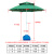安达通 户外应急超大加厚遮阳防晒便携雨棚折叠双顶伞 3.1米加粗纤维骨宝蓝色