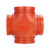 美消 消防管件 防锈漆面 球墨铸铁同径沟槽正四通 外径89 DN80