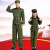 儿童红军演出服全套男女八路军表演服合唱团舞蹈服套装 蓝色长袖 110