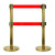 金兽一米线伸缩围栏GC2826金色2米线银行超市展会活动排队护栏双层隔离带红色带子