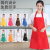 围裙定制LOGO印字工作服宣传厨房女男微防水礼品图案广 制服呢:橘黄色