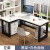 华世蒂电脑台式桌家用型转角桌现代拐角书桌办公桌书架组合转角书桌 左转金像木+黑架子() 长120宽80高74