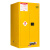 圣极光油桶防爆柜带滚轴安全柜工业危险品柜60加仑单桶黄色G7515