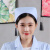 英格杰家 护士帽护士长护士医师帽子燕尾帽加蓝条工作帽卫校实习帽 二横杠白色 均码 