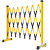 琴奋 玻璃钢绝缘伸缩围栏可移动式道路安全防护栏黑黄色1.2米高*4米长