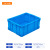 蕙心泽加厚塑料周转箱工业塑料箱大号物流中转箱 蓝色周转胶箱500-220箱带盖（560*420*230mm）