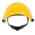 海斯迪克 HK-764 耐高温氩弧焊防护面罩 透明有机玻璃焊接防护面罩 电焊黄顶面罩 白色