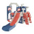 HERO THRIVE 超大儿童滑梯室内滑滑梯室内0-14岁儿童玩具宝宝滑梯秋千组合 粉-单滑梯+球框篮球