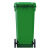 脚踏式移动分类垃圾桶，240L（绿色厨余垃圾）可挂车 颜色分类可选