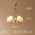 可洛 美式吊灯全铜客厅灯小美式简约现代卧室灯具简欧餐厅卧室灯具 5头 （直径64cm 高度39cm）