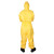 杜邦 Tychem 2000 连体防护服工业透气实验室防无机化学品防尘带头罩不带脚套黄色 XXXL码 1套装