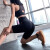 欧凯茜（Aucassie）夏季高腰提臀健身裤女紧身五分裤跑步速干运动短裤翘臀瑜伽裤 灰色 M(100-118)
