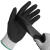 聚昊五级防割手套5级厨房HPPE玻璃切割安全防护园艺工作手套-M绿边 黑色 M码 