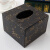 酒店纸巾盒纸抽盒抽纸盒欧式纸巾盒皮质纸巾盒logo印字欧式抽纸 古埃及纹 正方形纸抽盒适用于10*10公