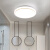 LED吸顶灯阳台灯卧室灯圆形简约现代过道厨房卫生间走廊客厅灯具 金线40cm调三色48w