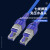 千天（Qantop）七类万兆双屏蔽网络跳线 10G万兆成品网线0.62线芯 深蓝色 0.2m QT-WZ132Z
