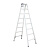 加厚铝合金两用直马梯子多功能工程扶梯人字折叠楼梯阁楼爬梯直梯 加厚两用梯-2.4米（双面焊接）【顺丰】