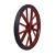 科威顿 工地手推车轮胎26×21/2劳动车实心轮子板车斗车架子人力车 单位：套 扁管钢圈配带孔实心胎一套实心轴