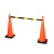 工臣牌 连接杆反光警示杆路锥伸缩连接杆警示杆护栏隔离杆 可伸缩 2m 2色可选 5个起购 GY1